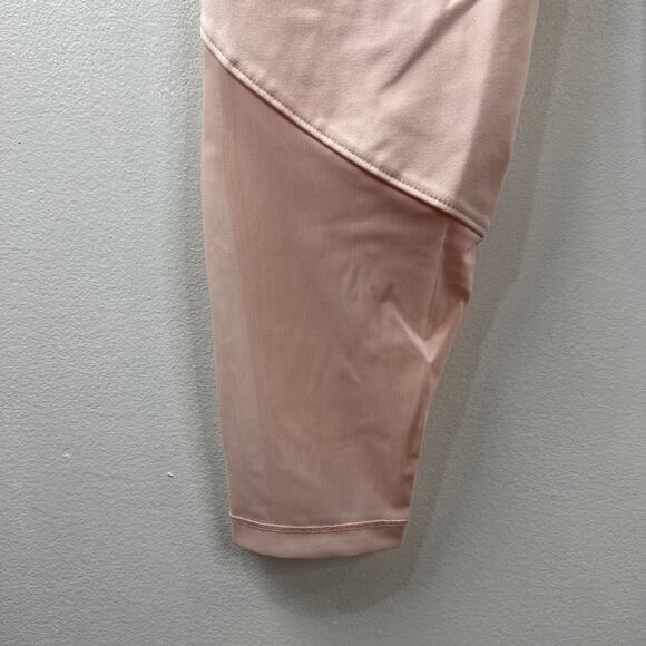 Le ORE Pink M Andria Paneled Leggings Waistband High-Rise Mesh Panels Pull On - Picture 7 of 8